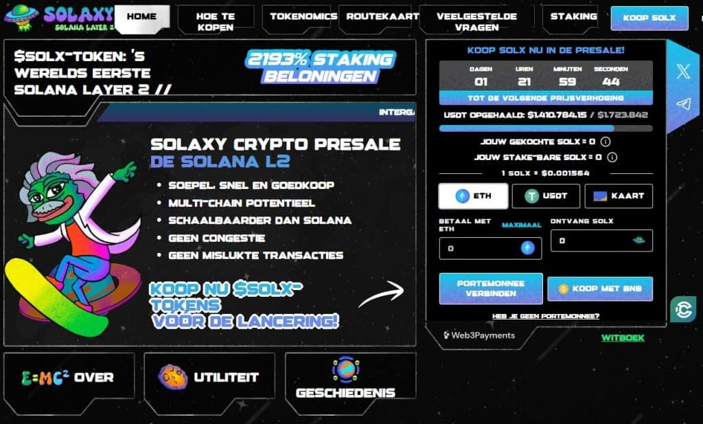 Solaxy Welke crypto gaat stijgen?