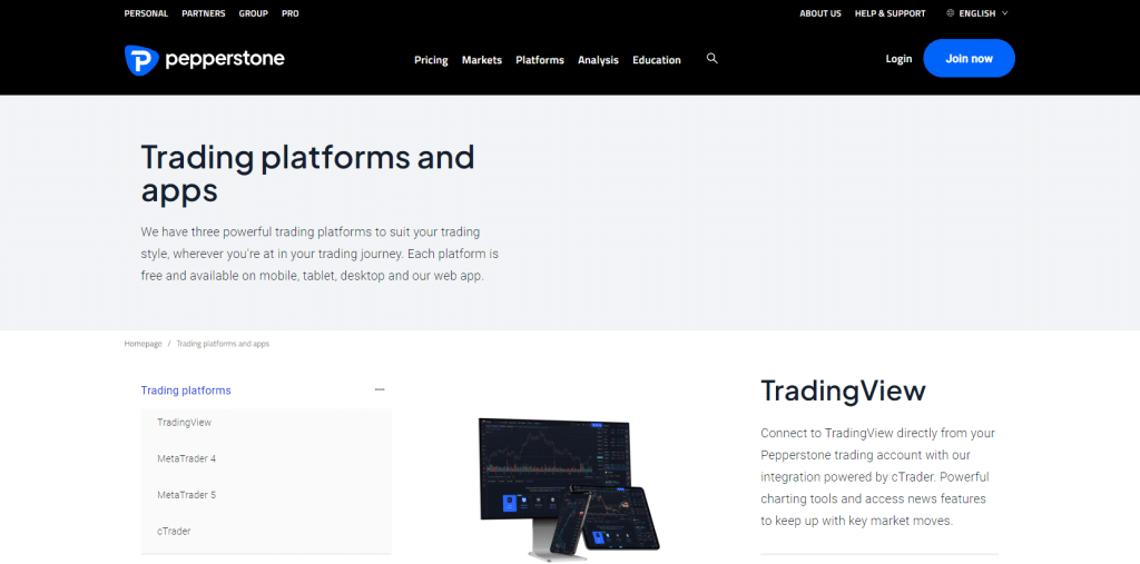 Pepperstone trading platforms and apps