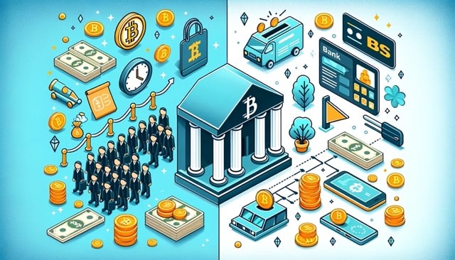 illustration-showing-a-comparison-between-traditional-banking-and-cryptocurrency.