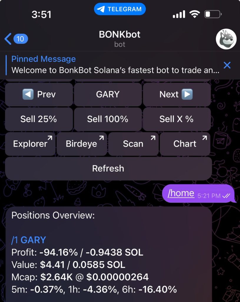 BONKbot | Solana's Telegram Bot