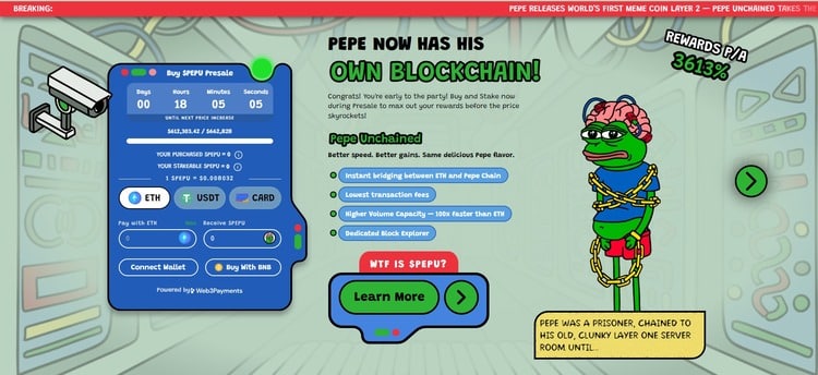 Pepe Unchained, top 1000x crypto