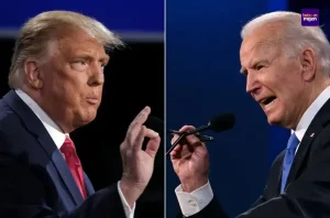 Politieke memecoins zakken tijdens Trump vs Biden debat