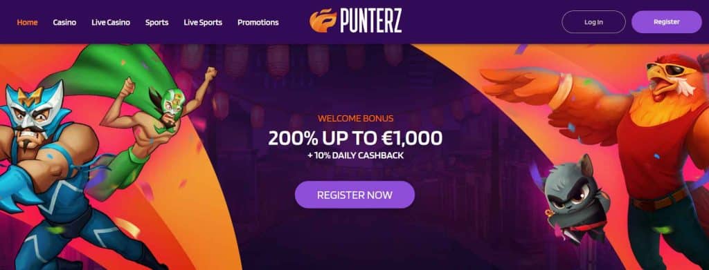 Punterz.com startpagina nieuw casino