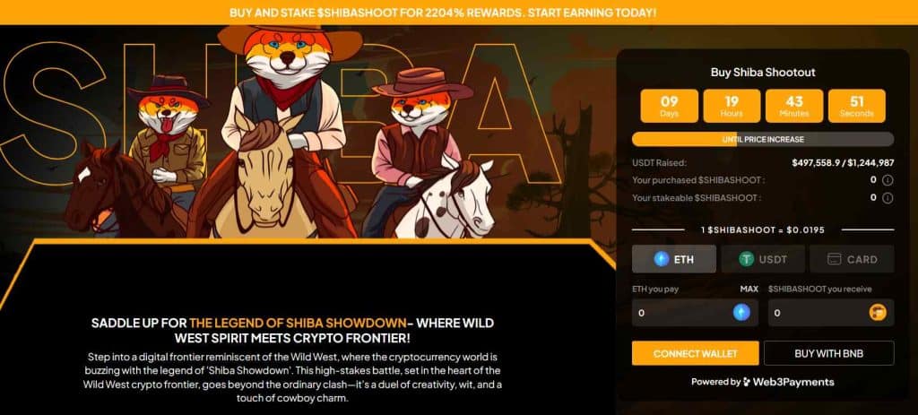 Shiba Shootout presale pagina