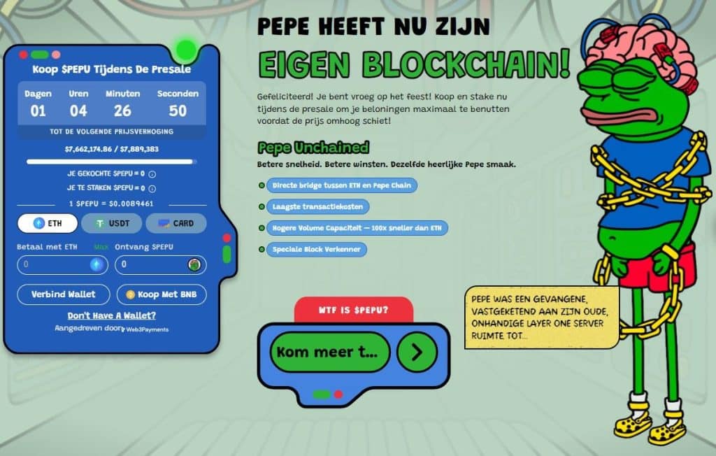 Pepe Unchained presale