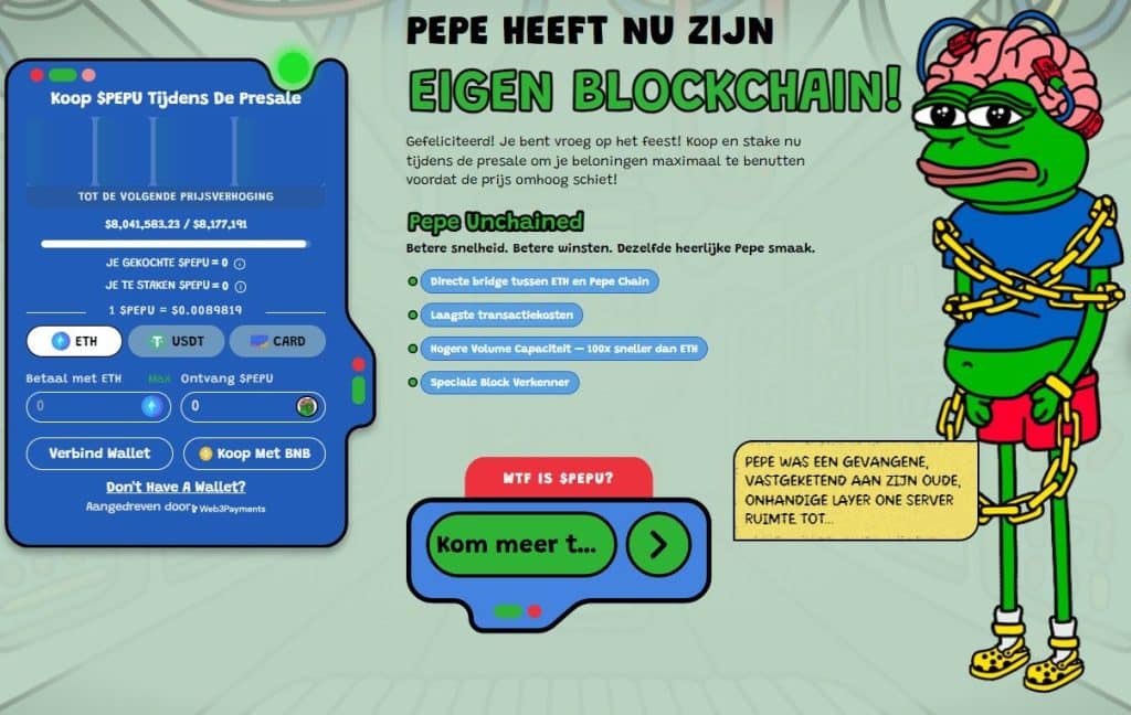 Pepe Unchained presale