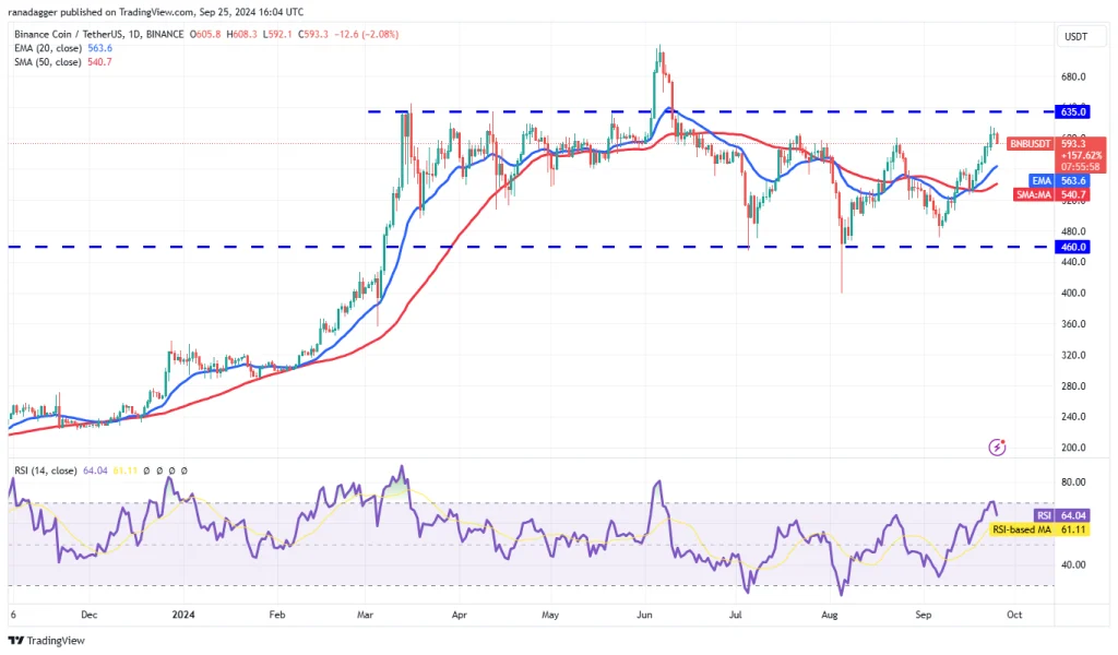 BNB/USDT dagelijkse grafiek. Bron: TradingView