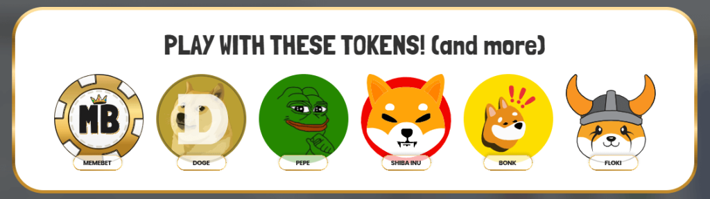 Memebet Casino meme coins