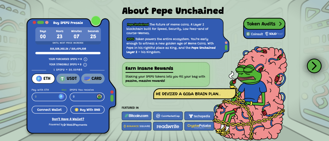 Pepe Unchained $PEPU - Presale