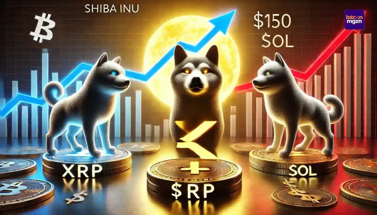 Shiba Inu (SHIB) eindelijk bullish, XRP nadert kantelpunt, Solana (SOL) faalt opnieuw bij $150