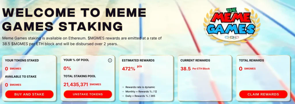 meme games staking crypto