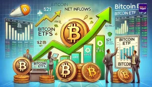 Bitcoin ETFs bereiken recordhoogte van $21 miljard aan instroom