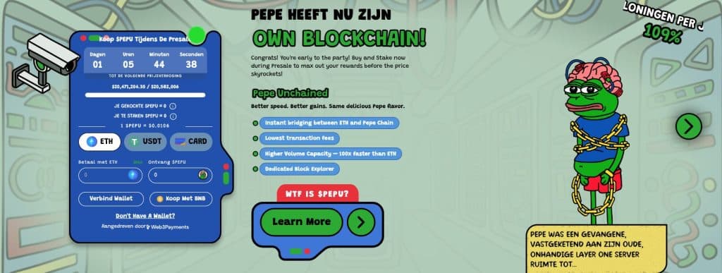 Pepe Unchained presale 