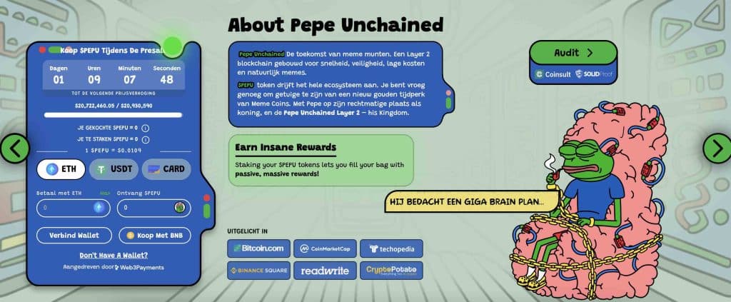 Pepe Unchained presale 