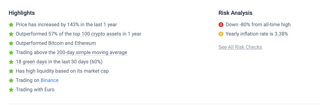 Risk Analyse Dogecoin - CoinCodex