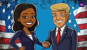 AI bots voorspellen krappe race tussen Trump en Harris in verkiezing 2024