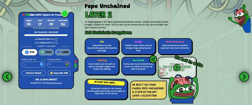 Pepe Unchained Layer-2 technologie - Bron: Pepe Unchained