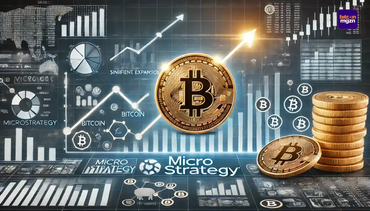 Diagram van MicroStrategy’s aandelenuitbreidingsplan en Bitcoin-strategie.