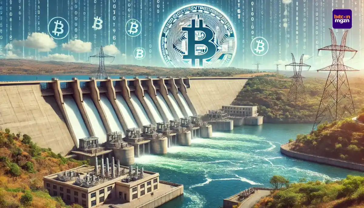 De Grand Renaissance Dam in Ethiopië, een krachtcentrale voor goedkope hydro-elektriciteit die wordt gebruikt voor Bitcoin mining.