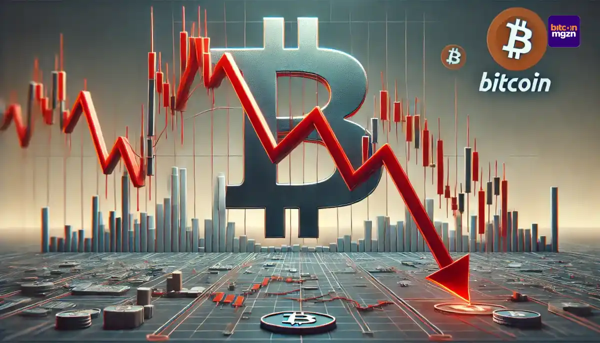 Grafiek van de bitcoin koers met focus op steun- en weerstandsniveaus en een mogelijke prijsdaling naar $60k, met technische indicatoren en on-chain data.