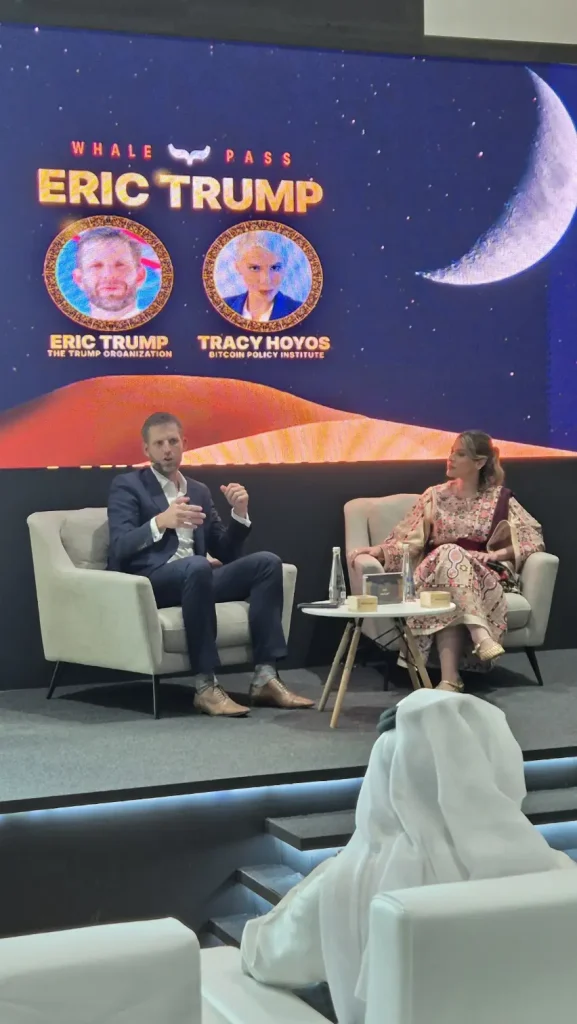 Eric Trump en tracy hoyos bitcoin mena