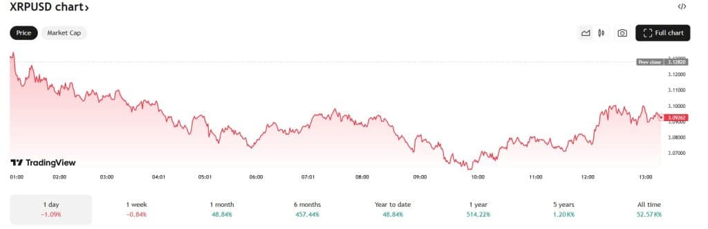 xrp koers 31-1-25 dag