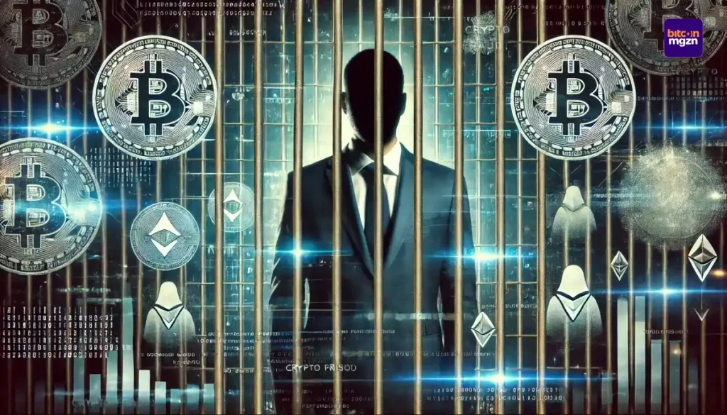 Abstracte digitale weegschaal met rode tokens toont het spanningsveld van crypto marktmanipulatie en verborgen handelspraktijken