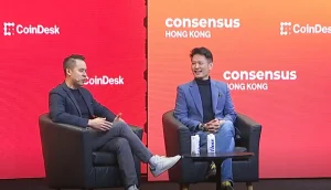 Live presentatie panelgesprek met Richard Teng, de CEO van Binance op Consensus Hong Kong 2025