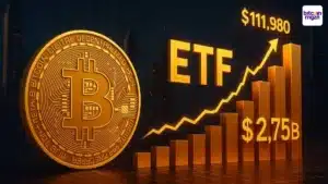Bitcoin ETF instroom piekt naar $2,75 miljard