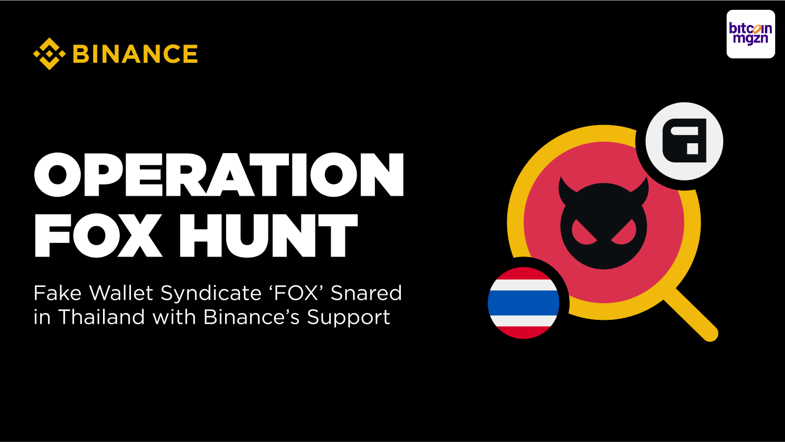 Binance helpt Thaise politie criminele nepwallet-bende oprollen
