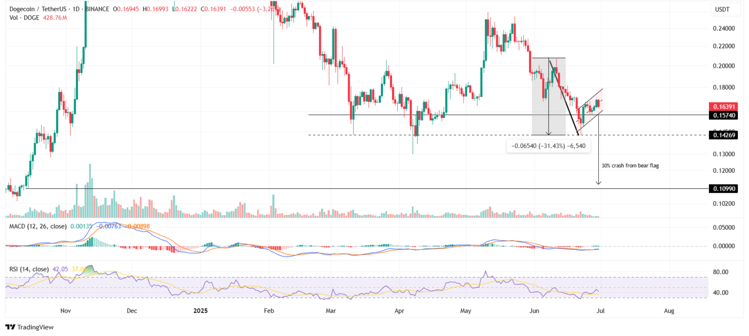 DOGE/USDT: 1-day Chart