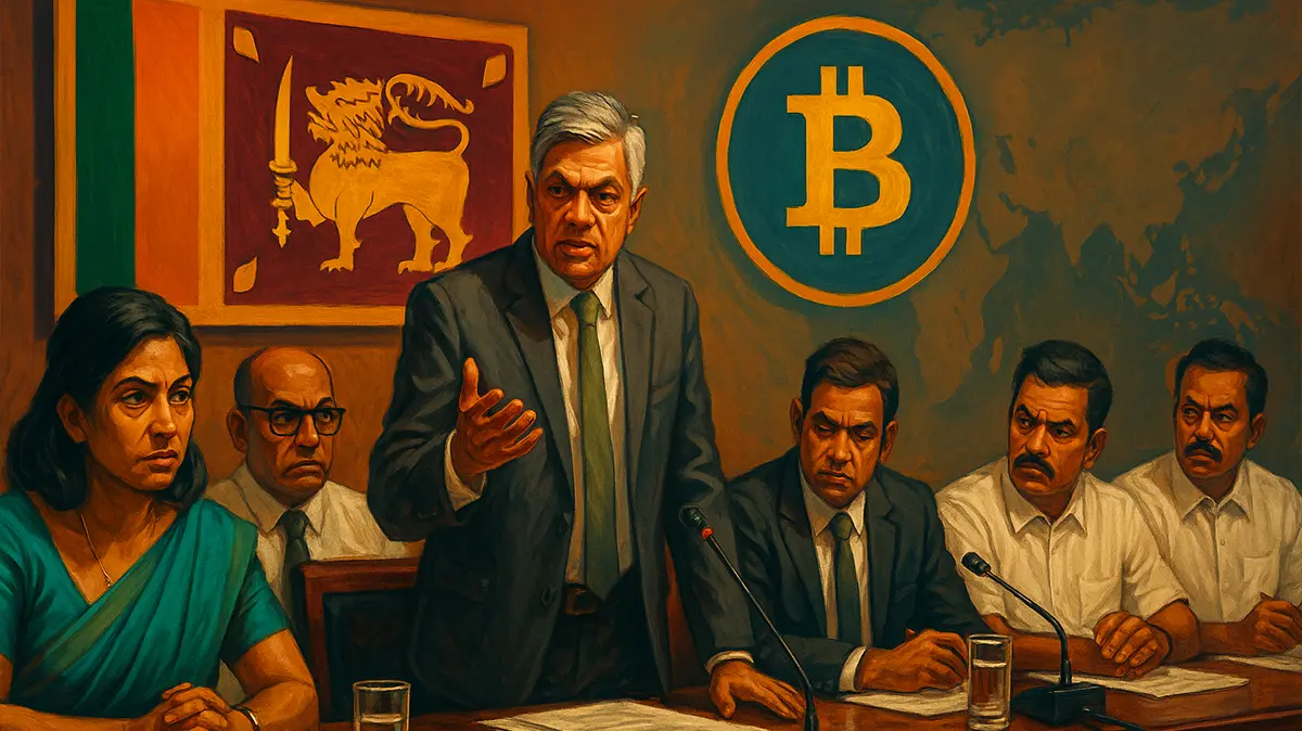 Vrouwe Justitia voor Sri Lankaanse vlag als symbool voor Sri Lanka crypto regulering