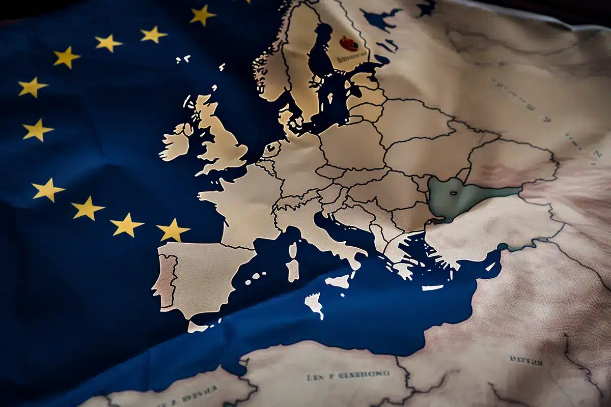 Digitale euro en wereldkaart