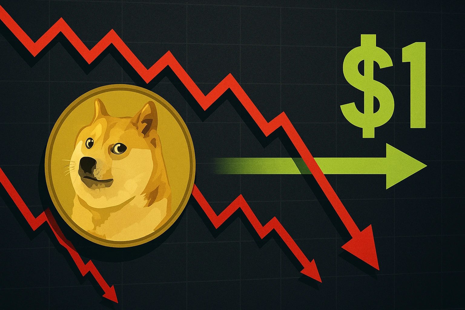 Dogecoin onder druk – is $1 in 2025 nog steeds realistisch?