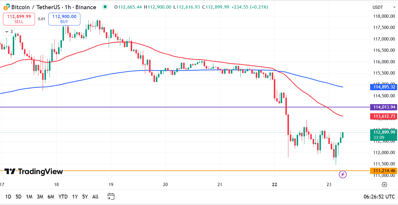 Bitcoin nieuws koers vandaag 23-09: Poging tot herstel na crash
