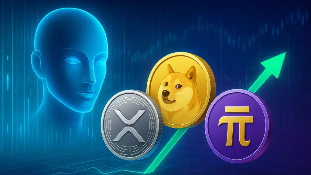 AI Claude onthult: XRP, Dogecoin en Pi Coin koers voorspellingen einde 2025