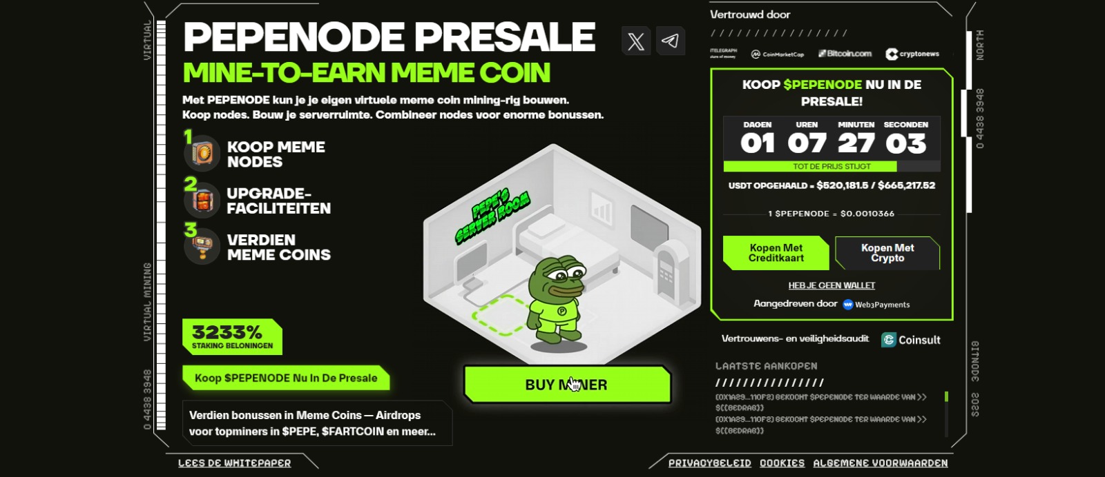 PEPENODE Kopen 2026 - Investeren in $PEPENODE in 4 stappen
