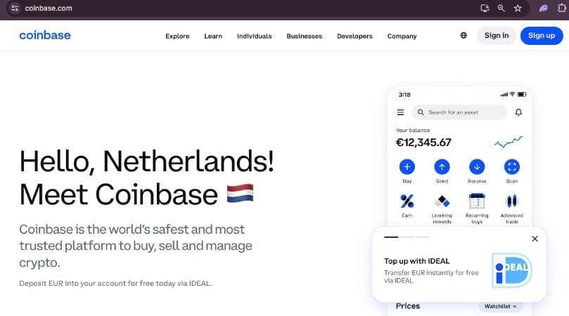 Bezoek een centralized exchange