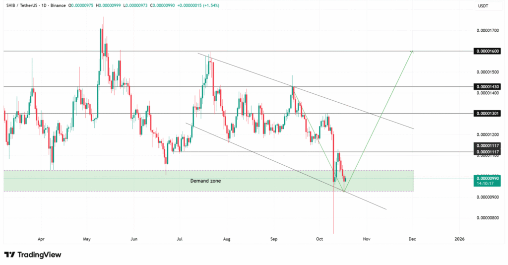 SHIB/USDT 1D Price Chart Source: TradingView