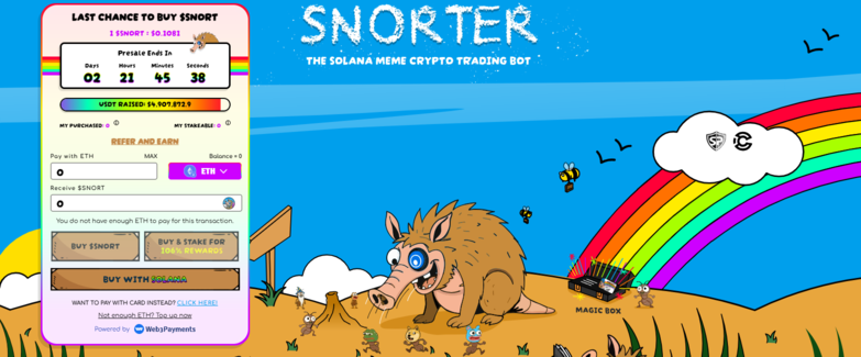 Snorter is een telegram meme crypto trading bot