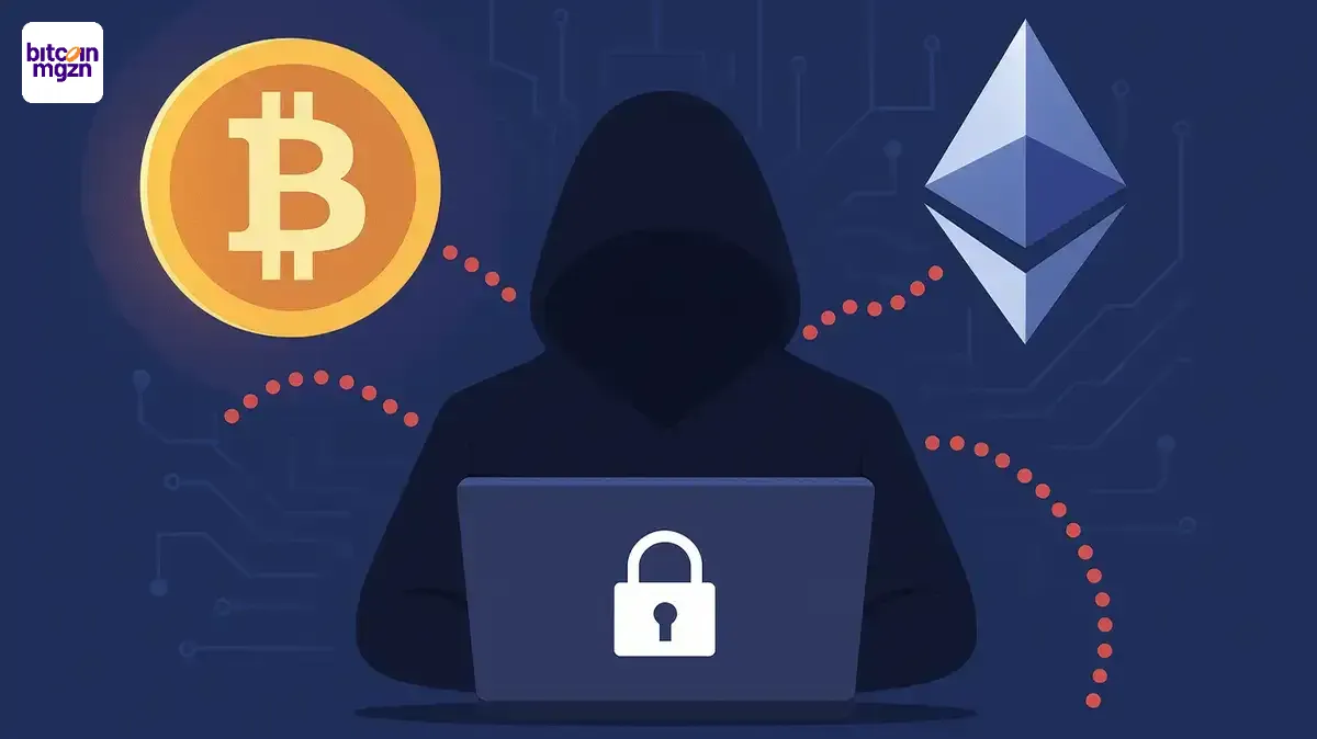 illustratie van crypto diefstal met smart contract en website misbruik