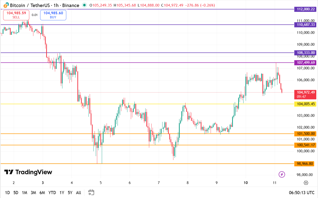 Bitcoin koers vandaag technische analyse 11-11-2025