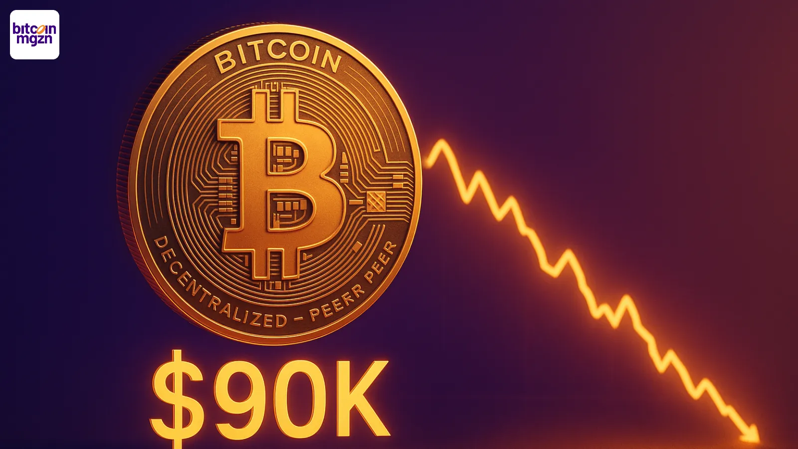 Bitcoin tikt onder $90.000