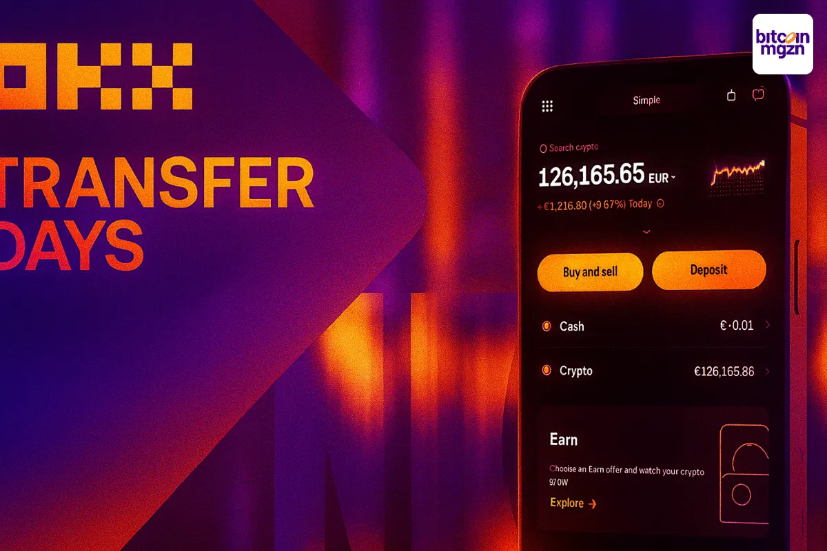 OKX Transfer Days: stap nu over en pak tot € 1000 gratis Bitcoin