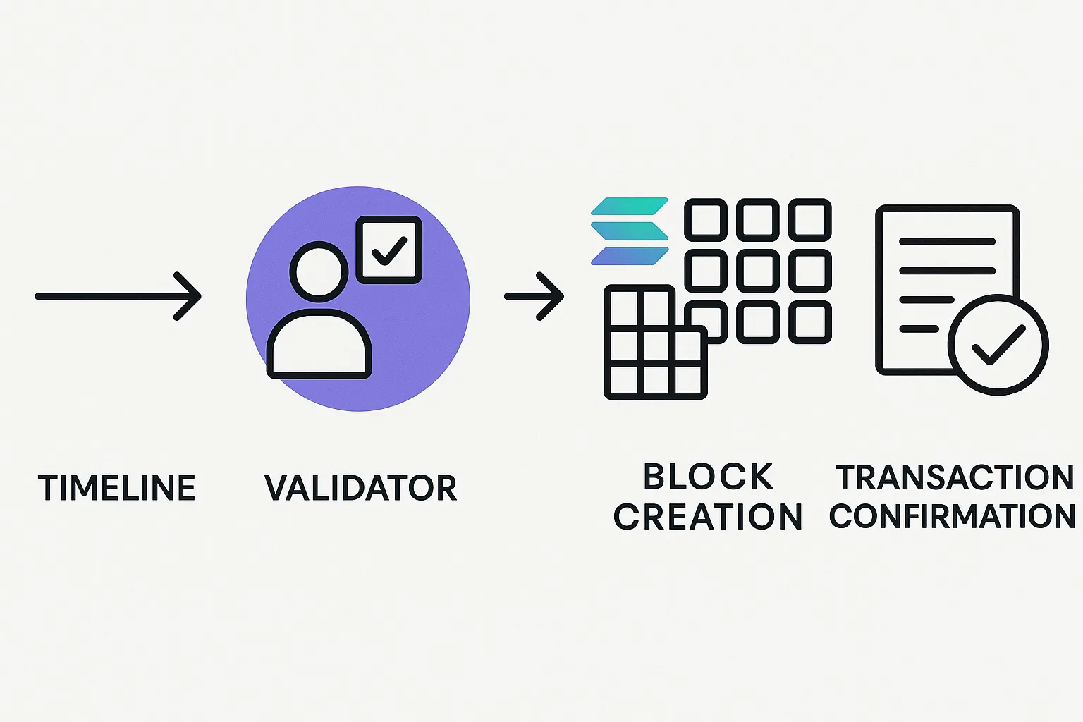 Solana timeline transacties