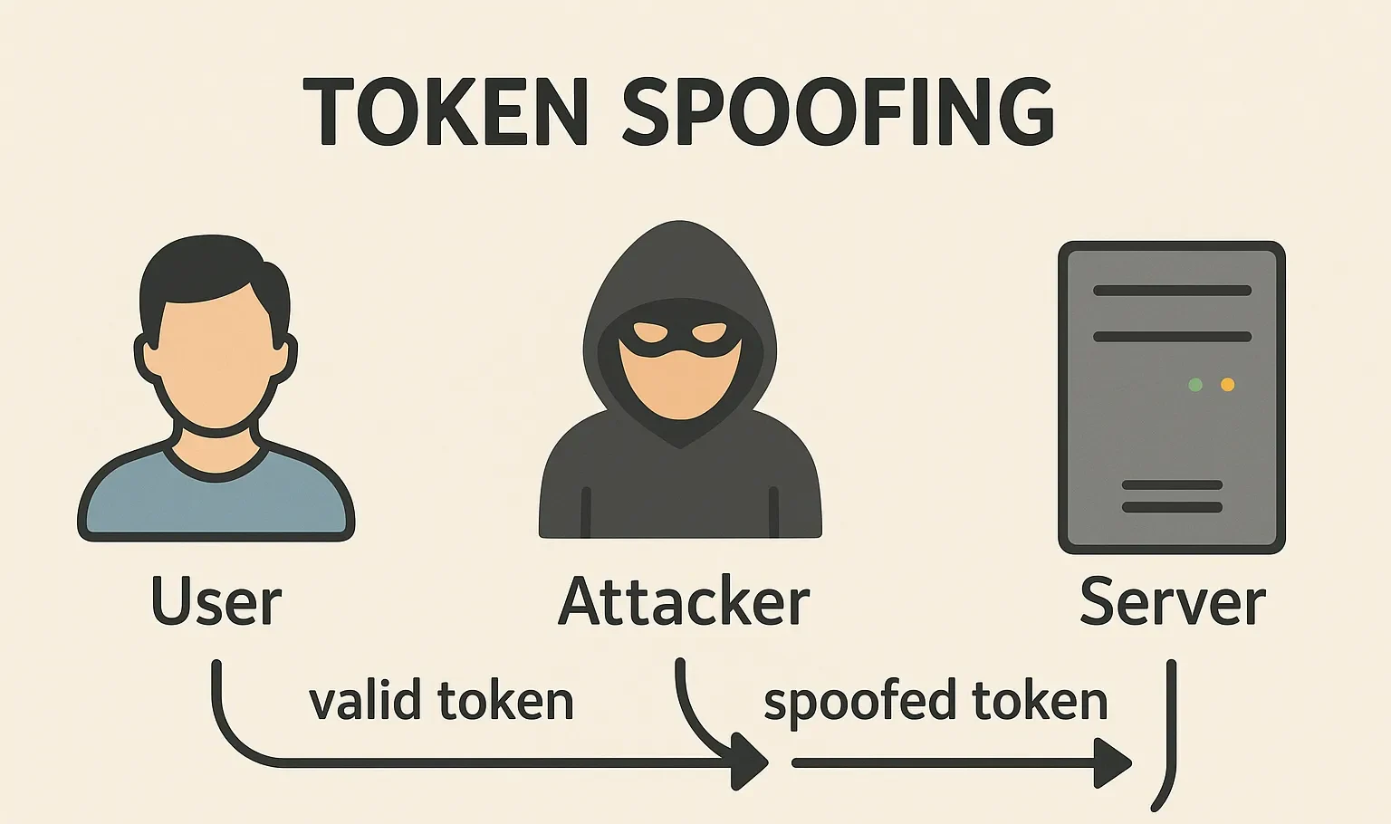 Token spoofing uitleg visual