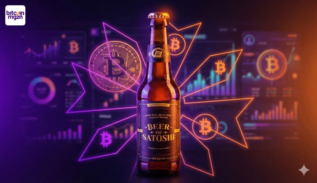 Beer of Satoshi wil Bitcoin mainstream maken met een bierflesje en een QR-code