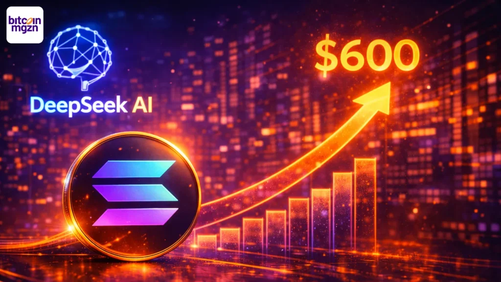 DeepSeek AI voorspelt Solana koers naar $600 in 2026 – SOL gaat BTC verslaan