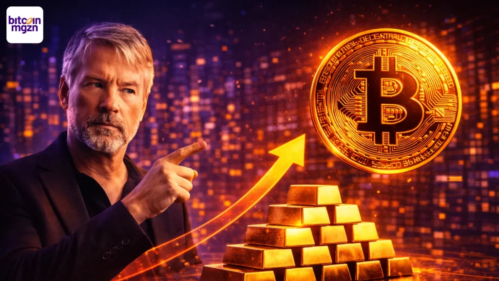 Michael Saylor voorspelt dat Bitcoin goud overtreft binnen 10 jaar met 10x groei