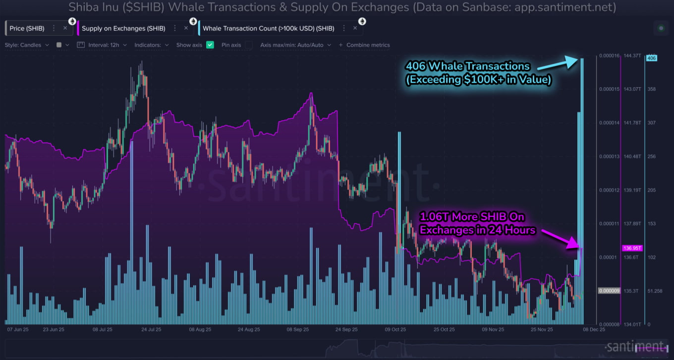 Shiba Inu-whales bewegen op hoogste niveau sinds juni